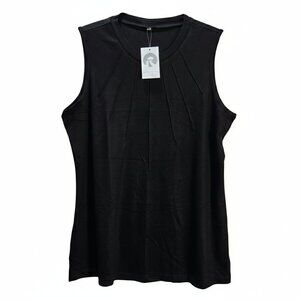NWT | RIROW Black Pleated Sunburst Tank Top | Sleeveless | Size Medium